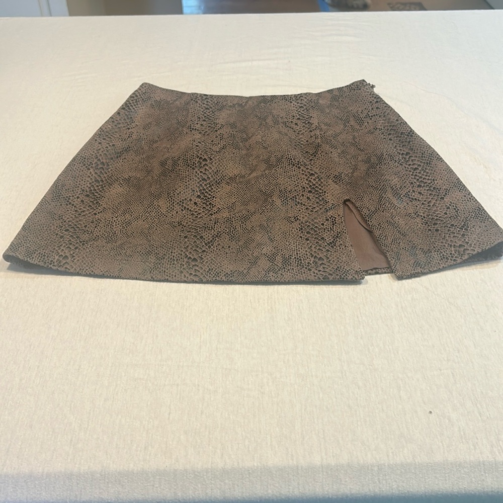 Olivaceous mini skirt